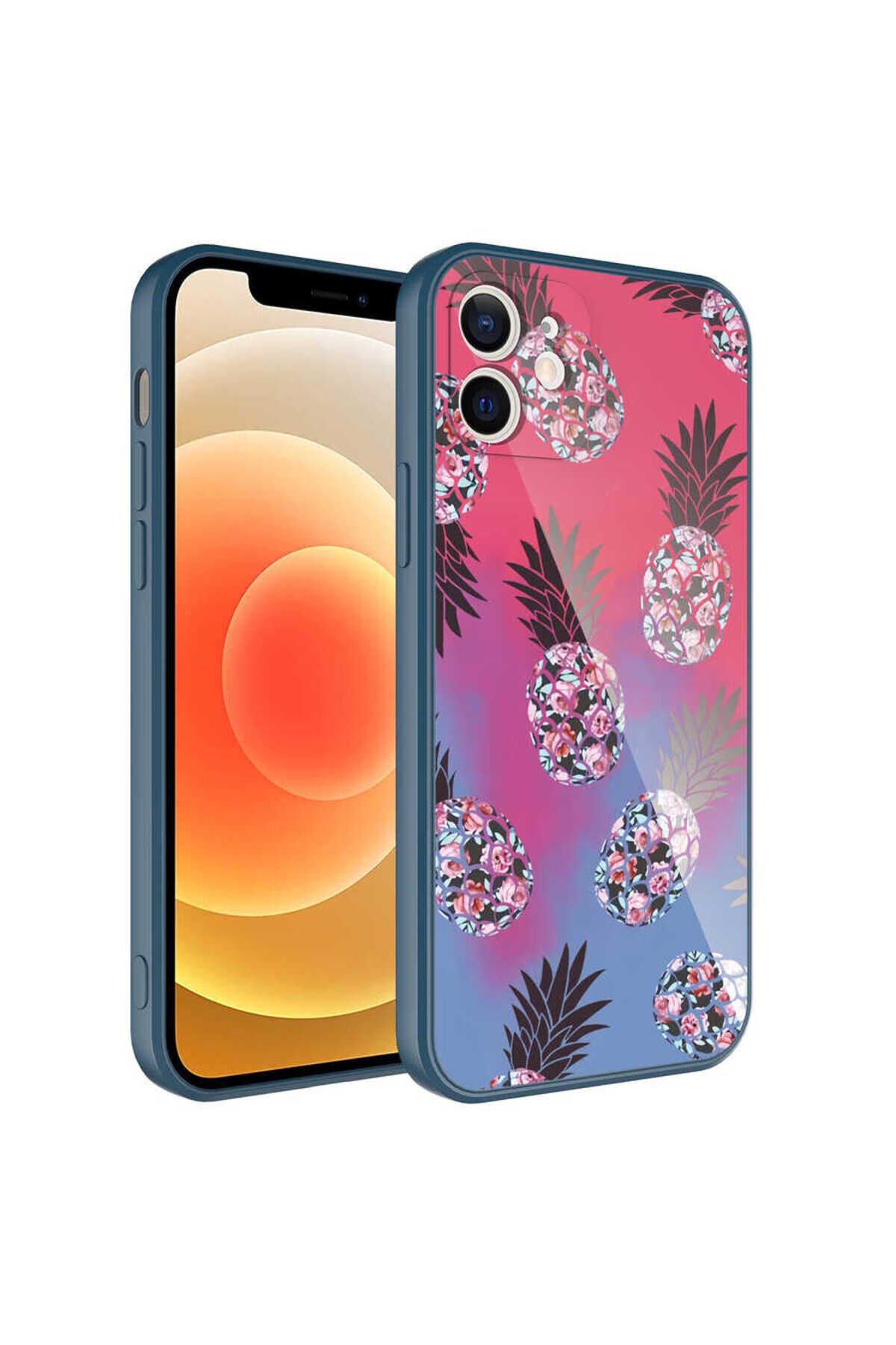 iPhone 11 Uyumlu Kamera Korumalı Desenli Sert Silikon BSAY Epoksi Kılıf-NO7 No3