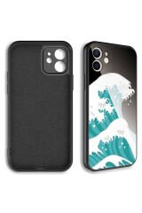 iPhone 11 Uyumlu Kamera Korumalı Desenli Sert Silikon BSAY Epoksi Kılıf-NO7 No3