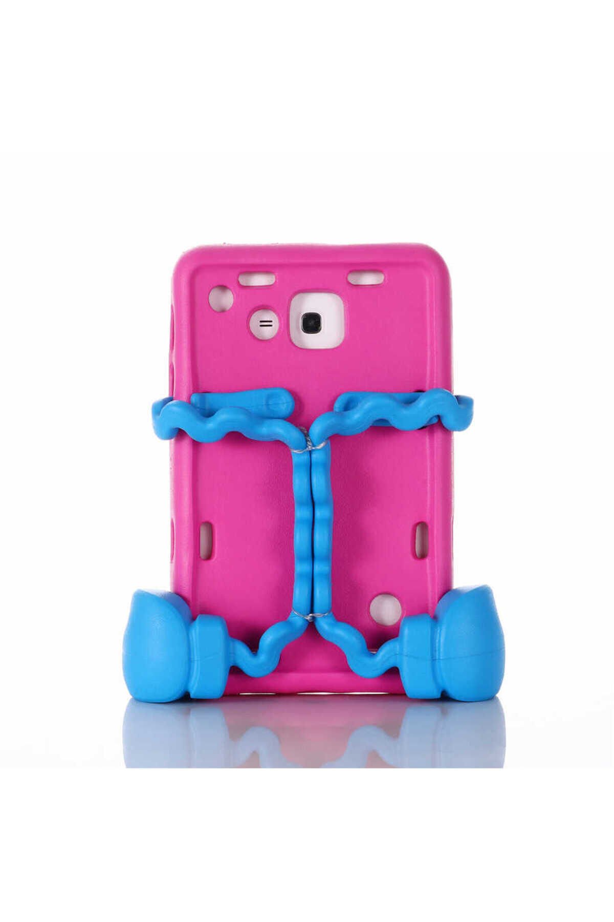 Galaxy Tab 3 Lite 7.0 T110 BSAY Eva Boxer Tablet Silikon - Gri Pembe Koyu