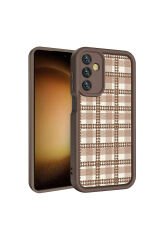 Galaxy A15 Kılıf Kamera Korumalı Baskılı Arka Yüzey GZST Klas Kapak - Açık Kahve Açık Kahve