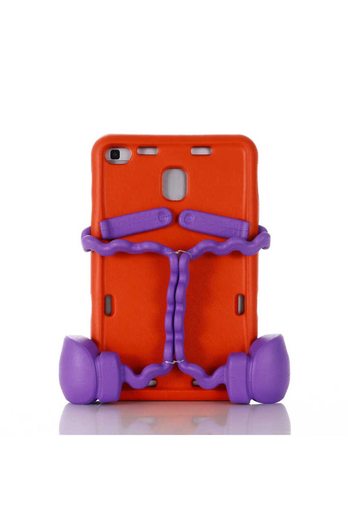 Galaxy Tab A 8.0 (2019) T290 BSAY Eva Boxer Tablet Silikon - Gri Kırmızı