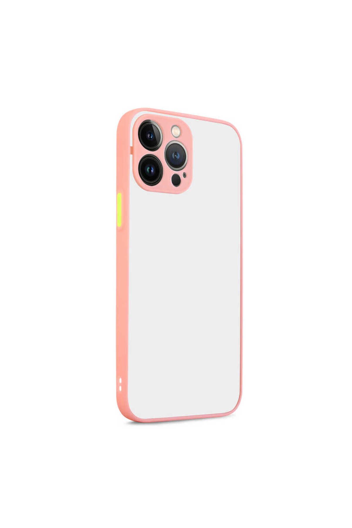 iPhone 13 Pro Max Uyumlu BSAY Hux Kılıf-Kırmızı Pembe