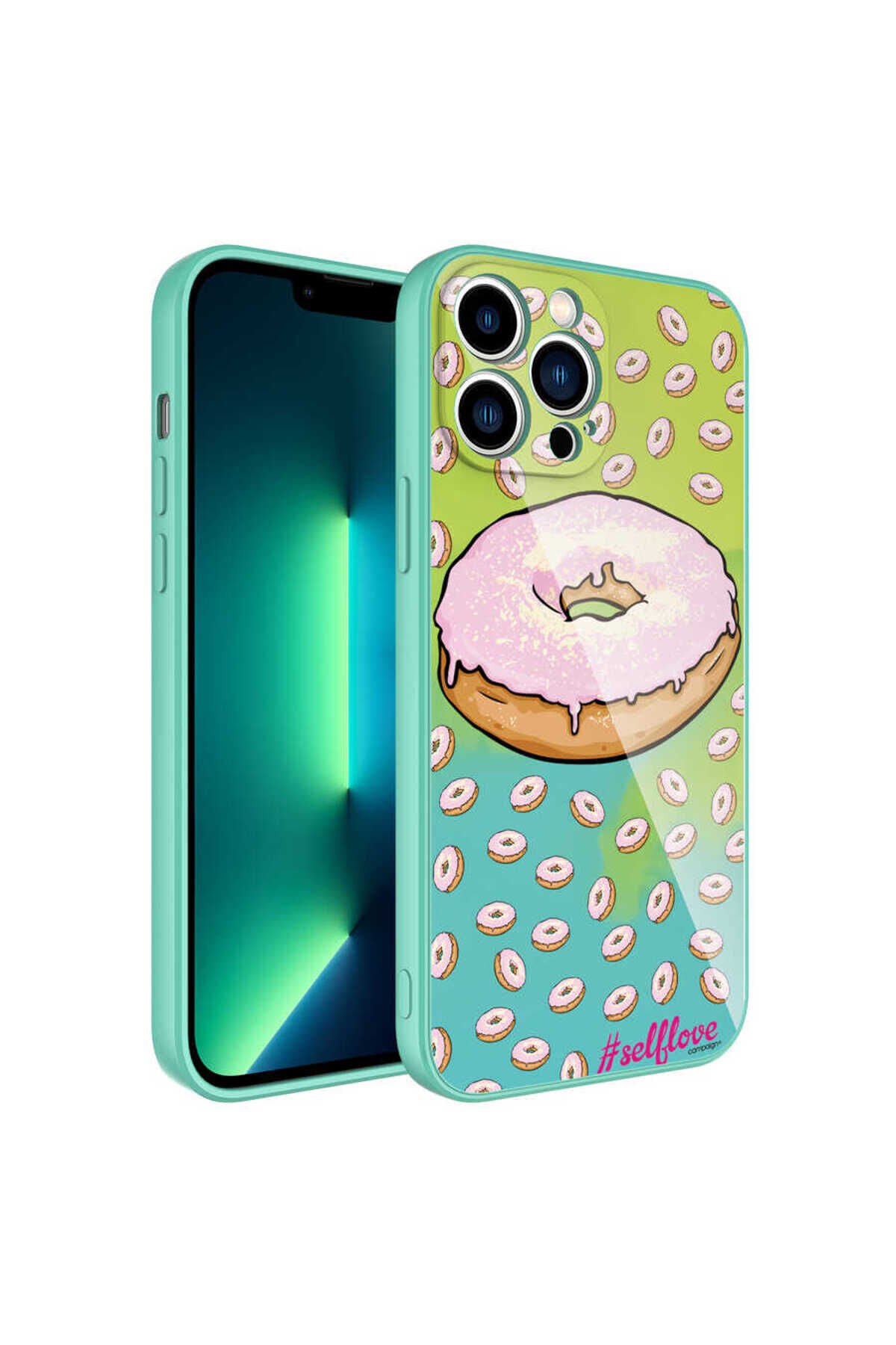 iPhone 12 Pro Uyumlu Kamera Korumalı Desenli Sert Silikon BSAY Epoksi Kılıf-NO10 No12
