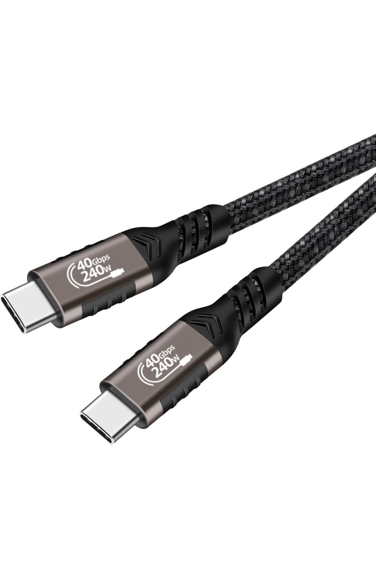 Siyah QG01 Type-C to Type-C USB4 PD Data Kablosu 240W 40Gbps 8K@60Hz 1.5 Metre-ASMA
