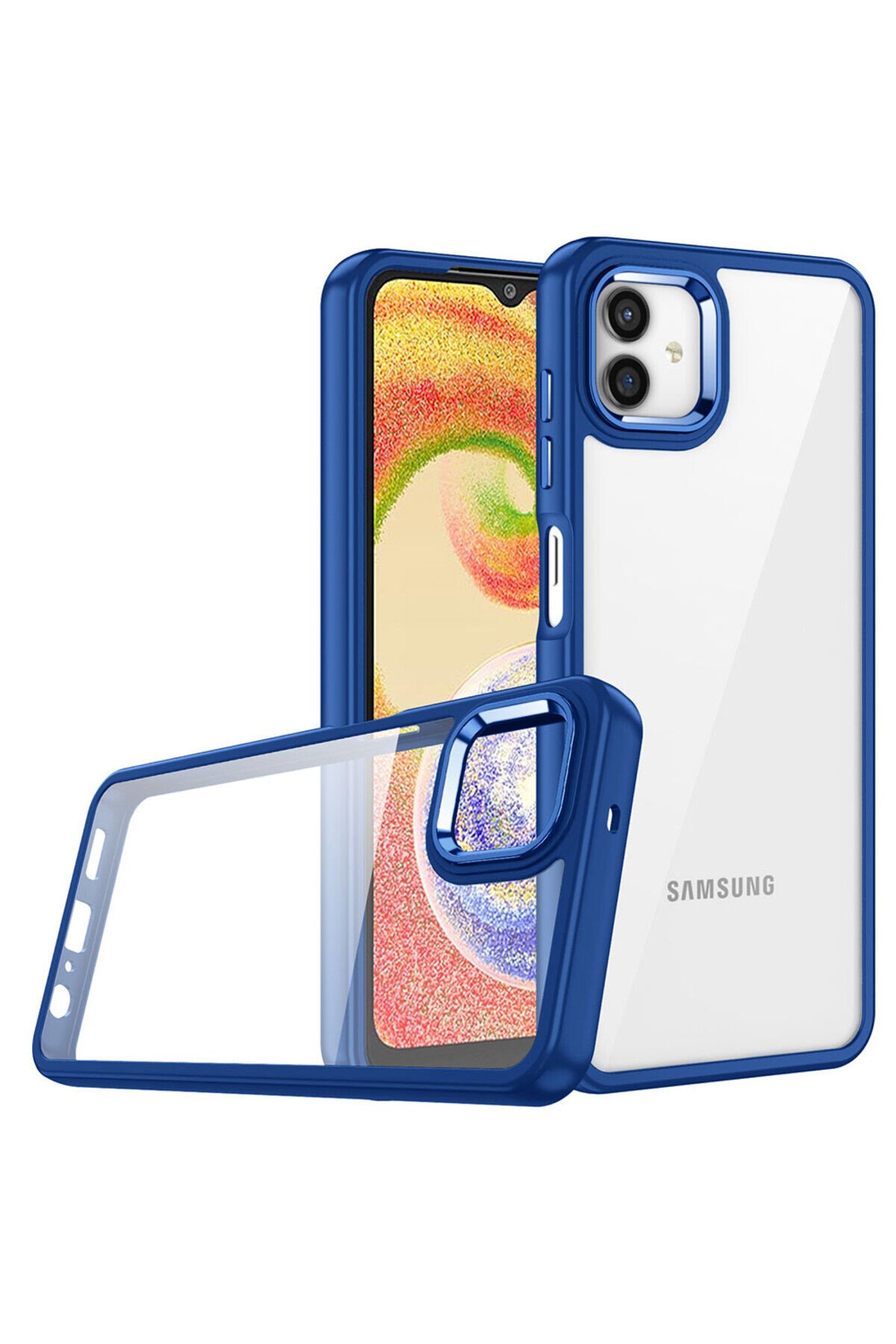 Galaxy A04 Kılıf SBT Flora Kapak - Lacivert Lacivert