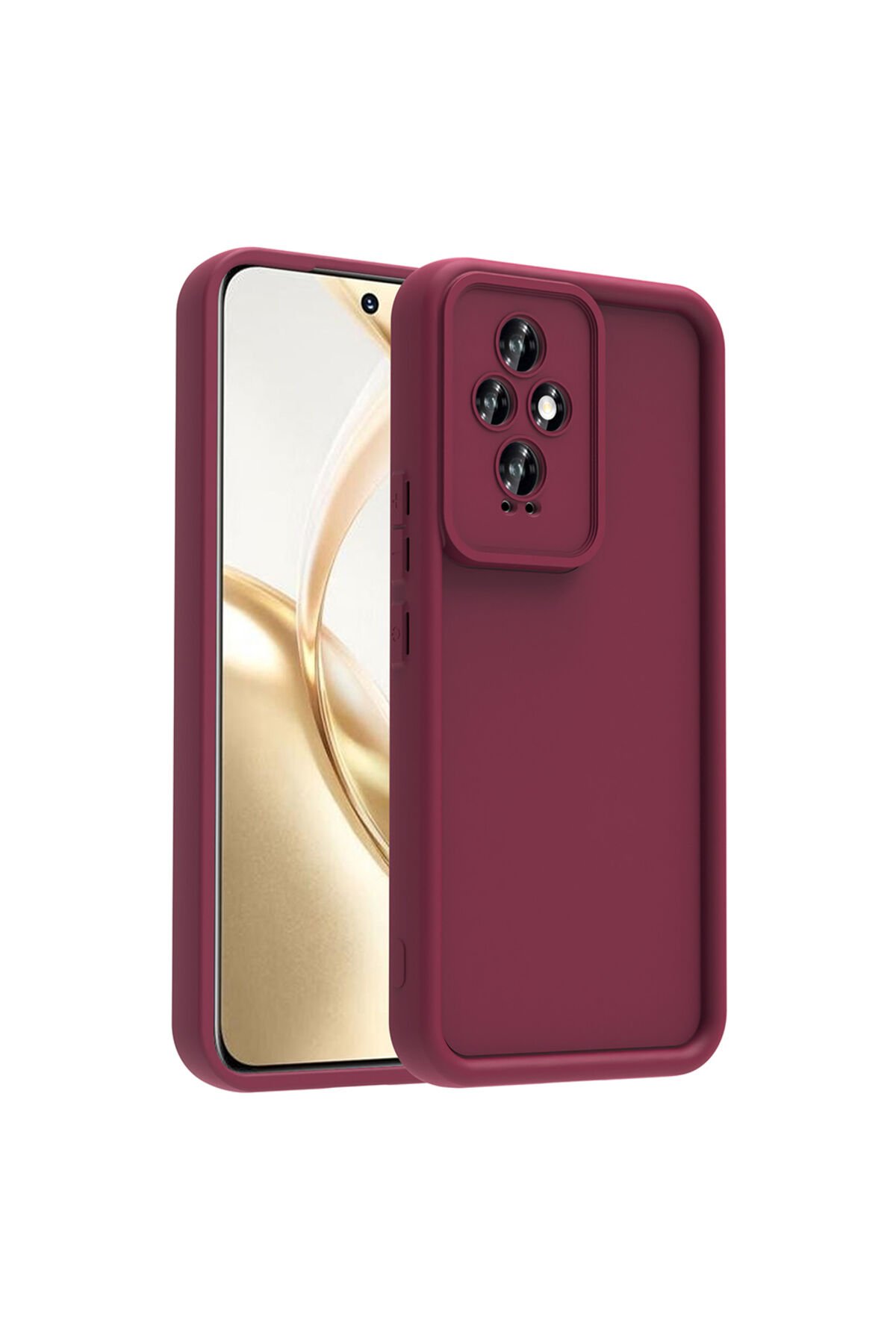 Honor 200 Kılıf Kamera Korumalı BSAY Ananas Kapak - Pembe Mürdüm