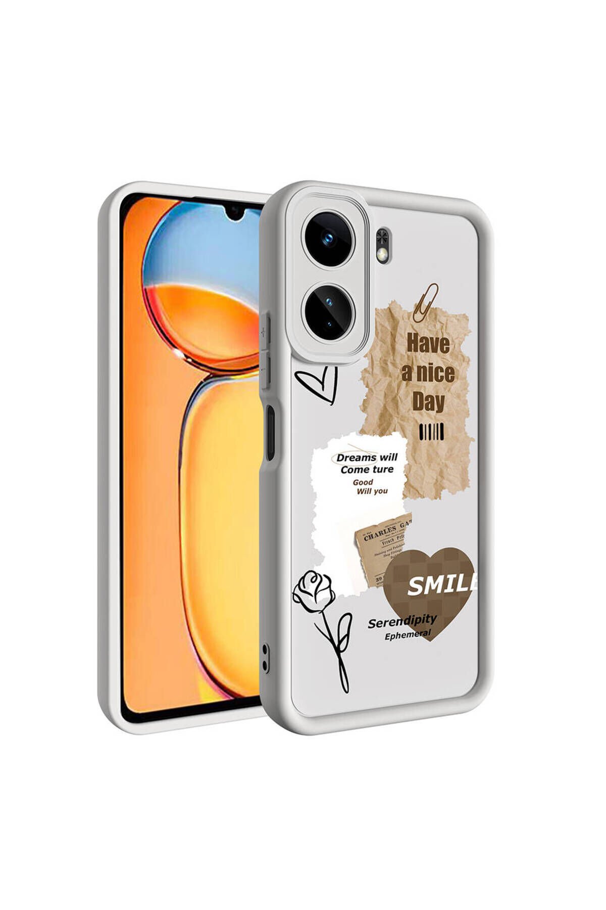 Mi 13T Pro Kılıf Kamera Korumalı Baskılı Arka Yüzey SBT Klas Kapak - Siyah Siyah