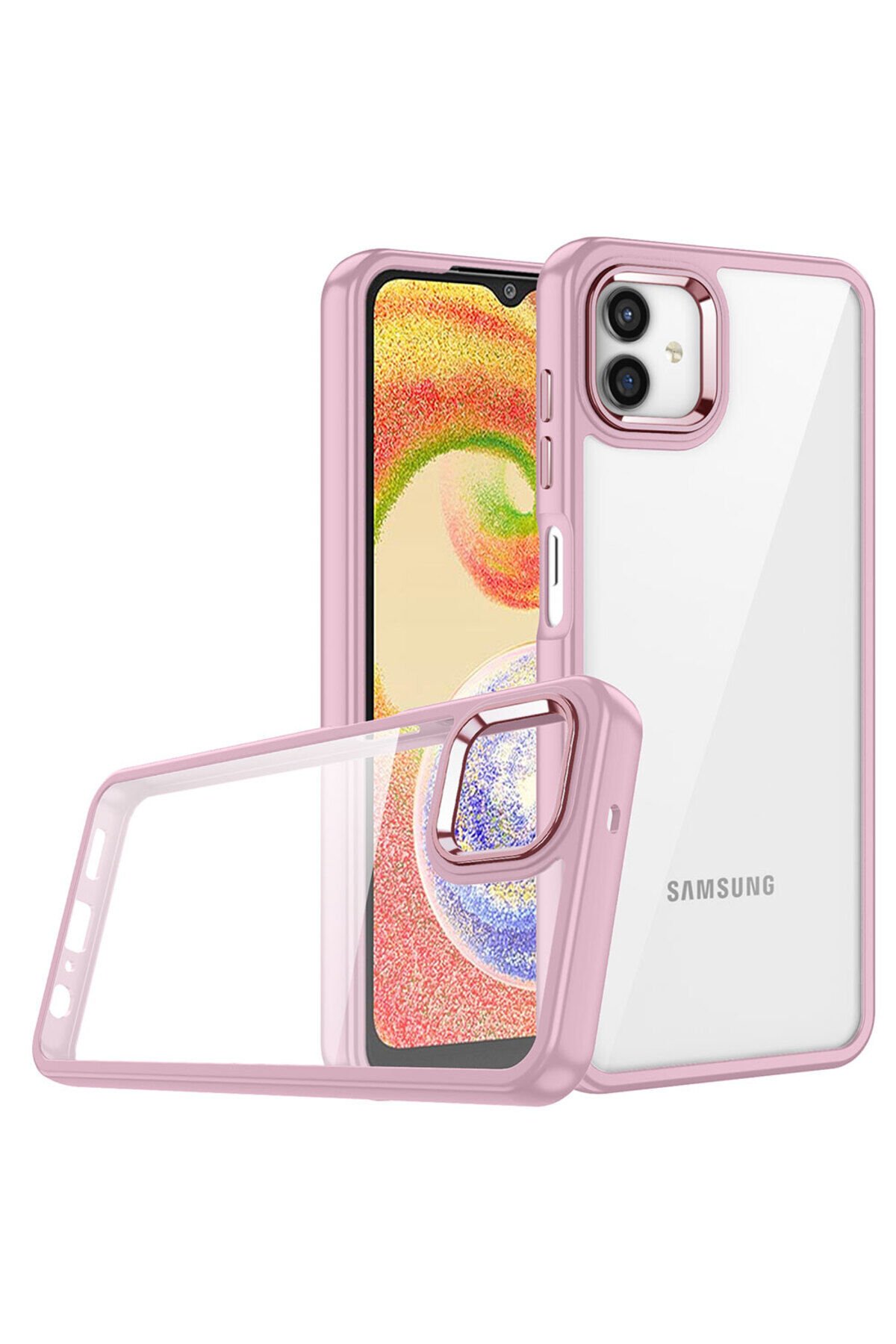 Galaxy A04E Kılıf EFR Flora Kapak - Rose Gold Rose Gold