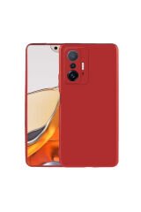 Mi 11T Pro 5G Kılıf BSAY Premier Silikon Kapak - Kırmızı