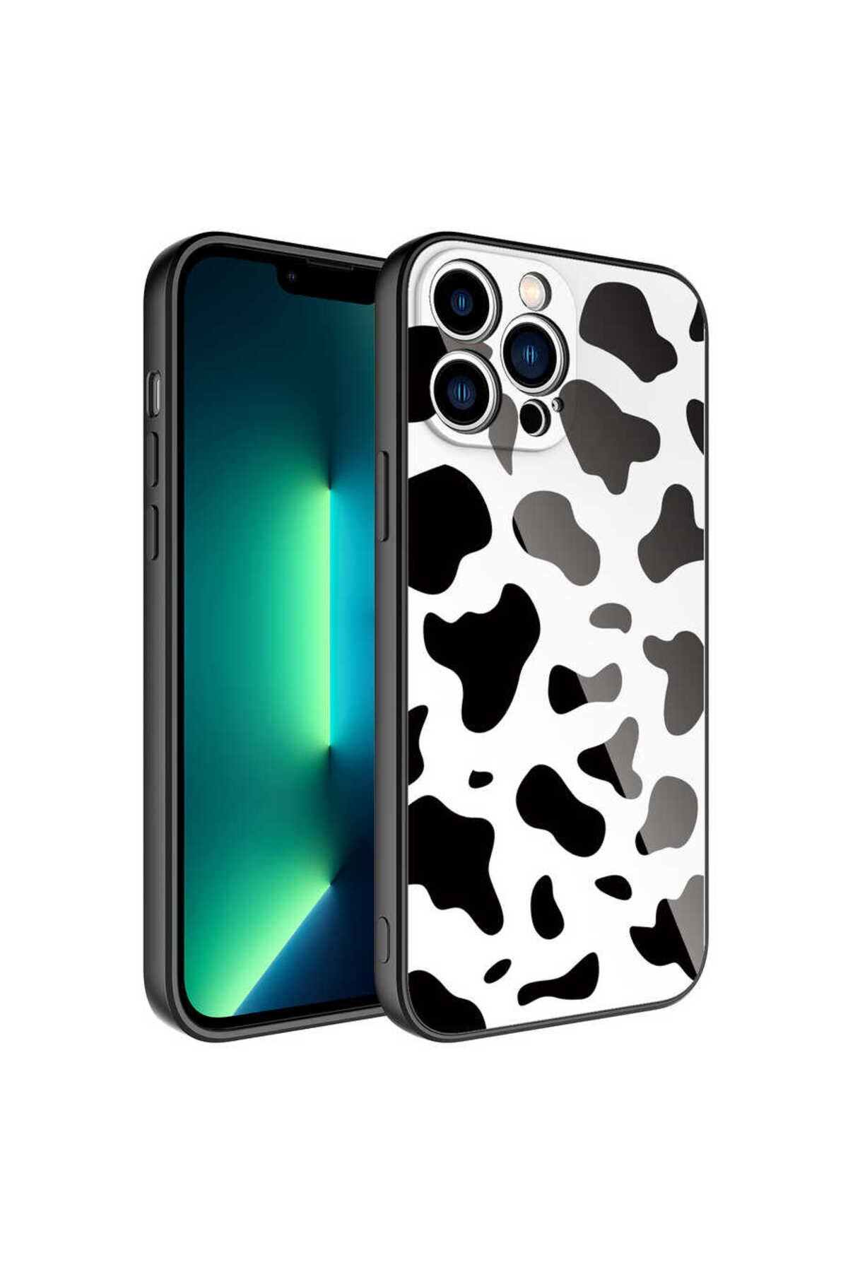 iPhone 12 Pro Uyumlu Kamera Korumalı Desenli Sert Silikon BSAY Epoksi Kılıf-NO10 No7