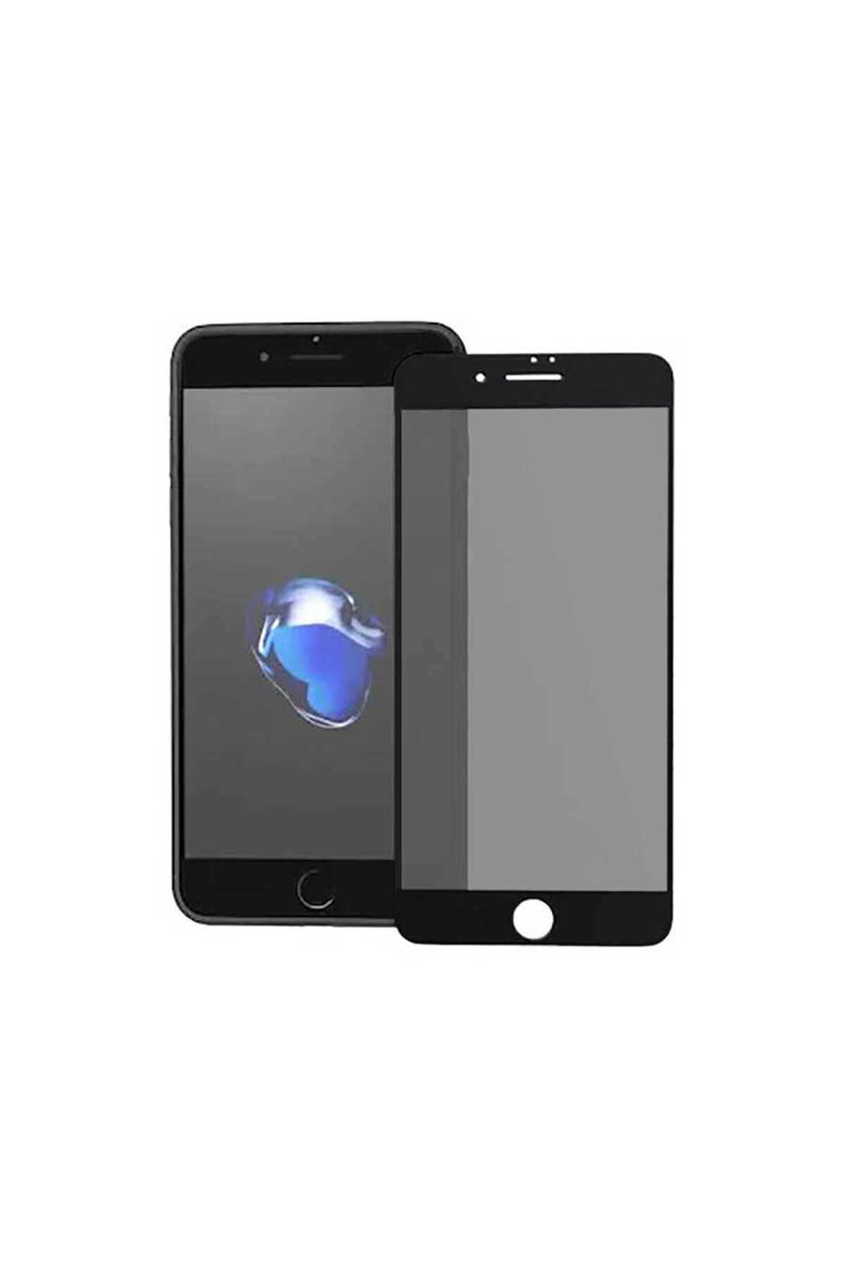 iPhone 7 Plus Hayalet Ekran Koruyucu Davin Privacy Mat Seramik Ekran Filmi - Siyah