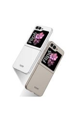 Galaxy Z Flip 6 Kılıf BSAY Sert Kıpta Kapak-Gümüş Mor