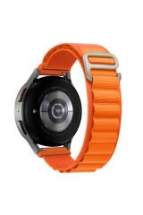Galaxy Watch 42mm Uyumlu KRD-74 20mm Hasır BSAY Kordon-Turuncu Turuncu