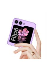 Galaxy Z Flip 6 Kılıf BSAY Sert Kıpta Kapak-Gümüş Koyu Yeşil