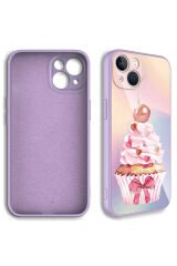 iPhone 13 Uyumlu Kamera Korumalı Desenli Sert Silikon BSAY Epoksi Kılıf-NO1 No8