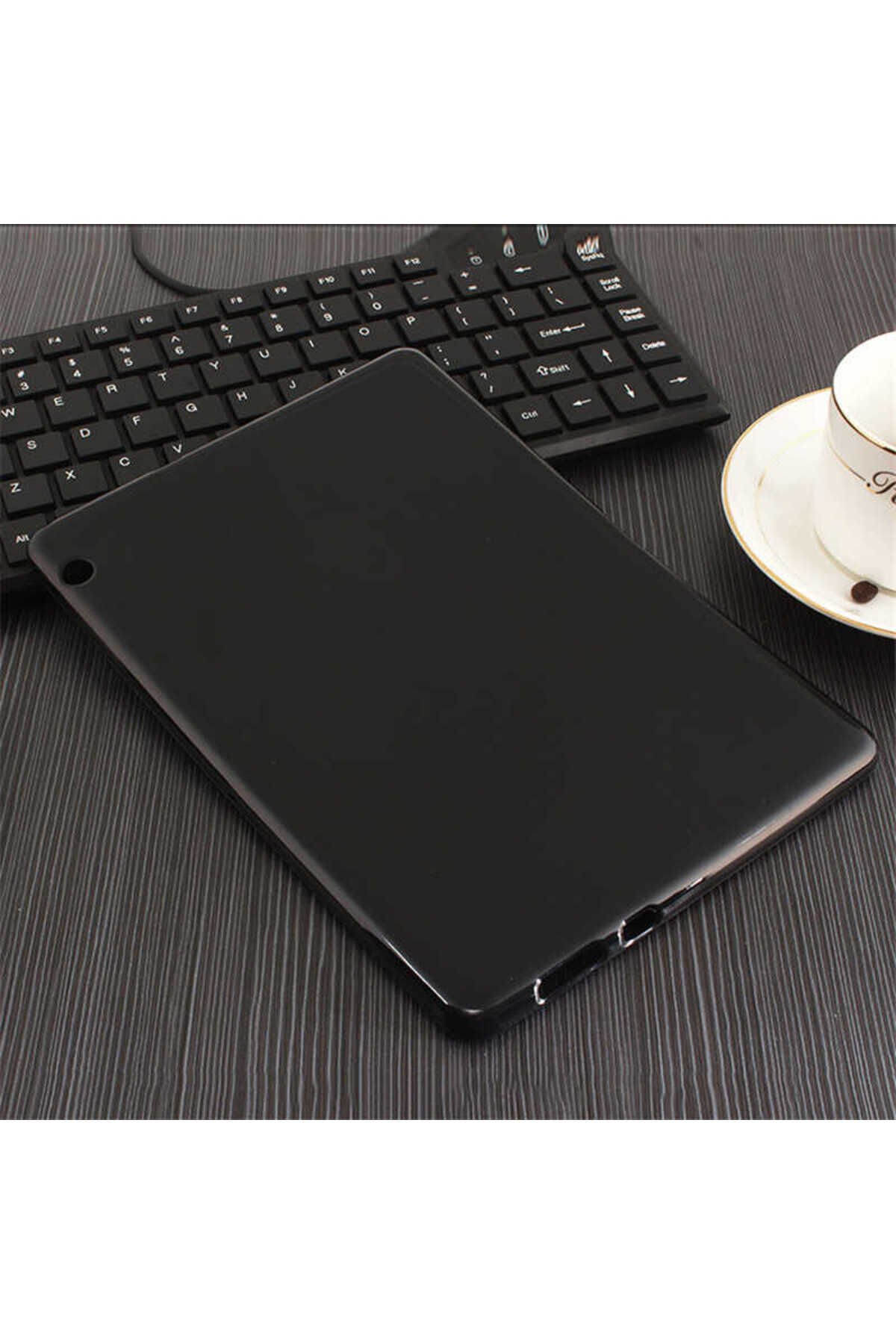 MatePad T5 10 Uyumlu BSAY Tablet Süper Silikon Kapak-Renksiz Siyah