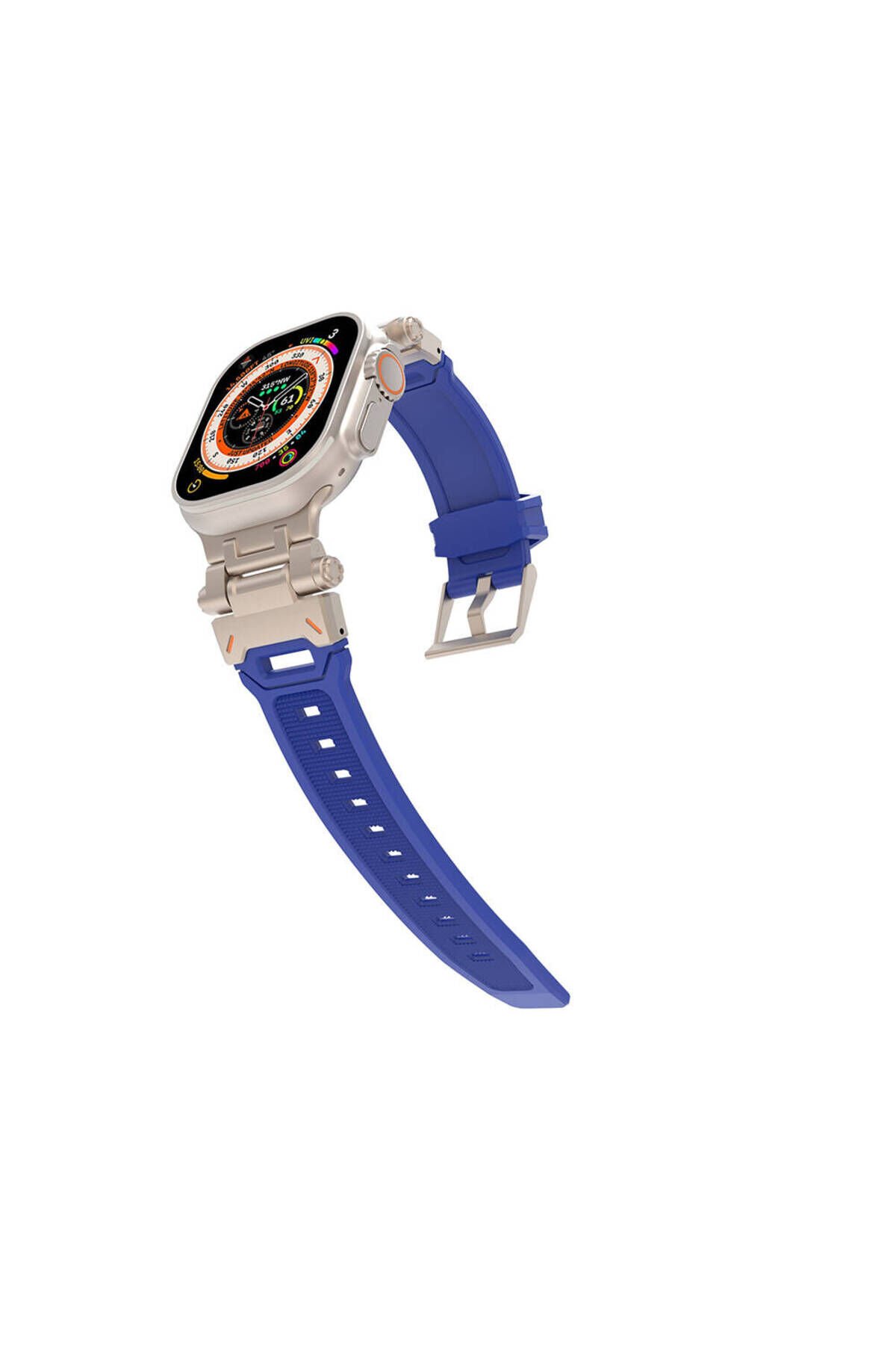 Watch 42mm BSAY- KRD-108 Metal Başlıklı Silikon Kordon-Starlight-Yeşil