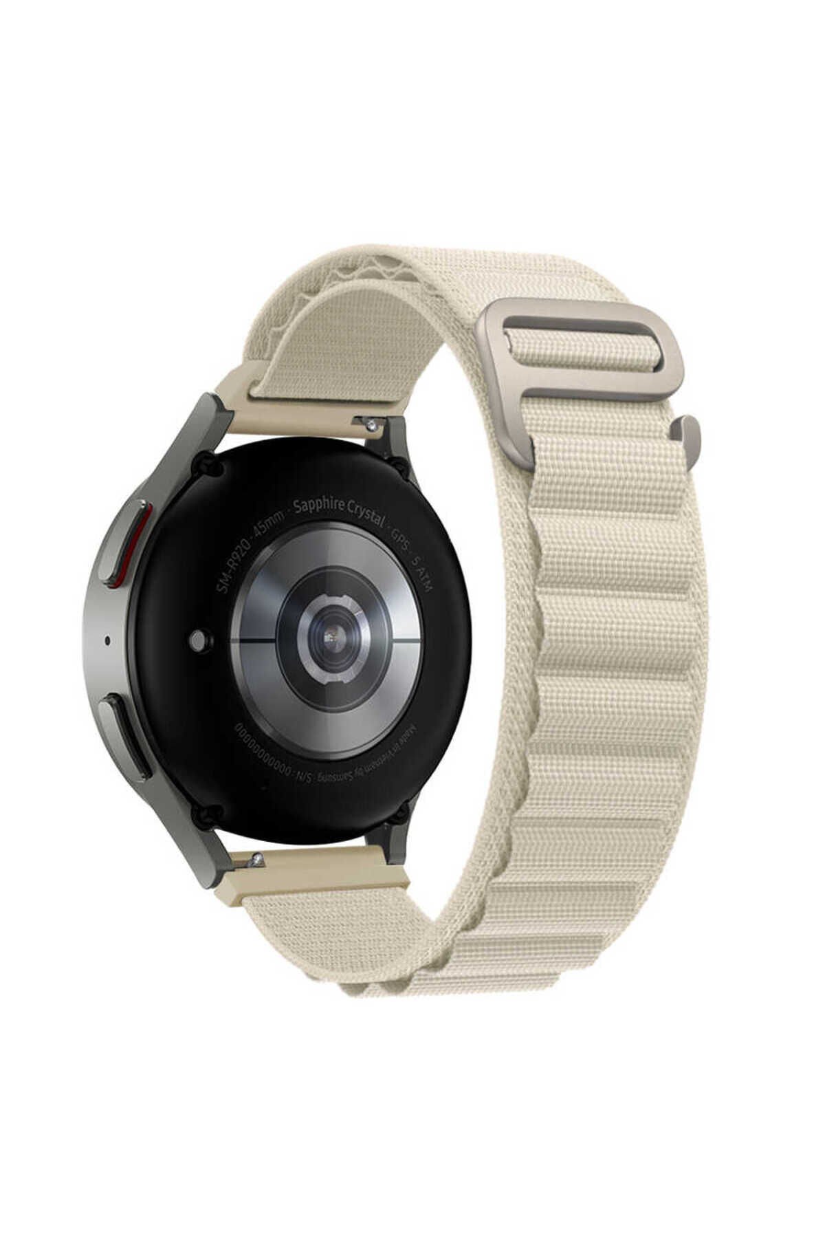 Gear S2 (20mm) Uyumlu KRD-74 20mm Hasır BSAY Kordon-Siyah Yeşil
