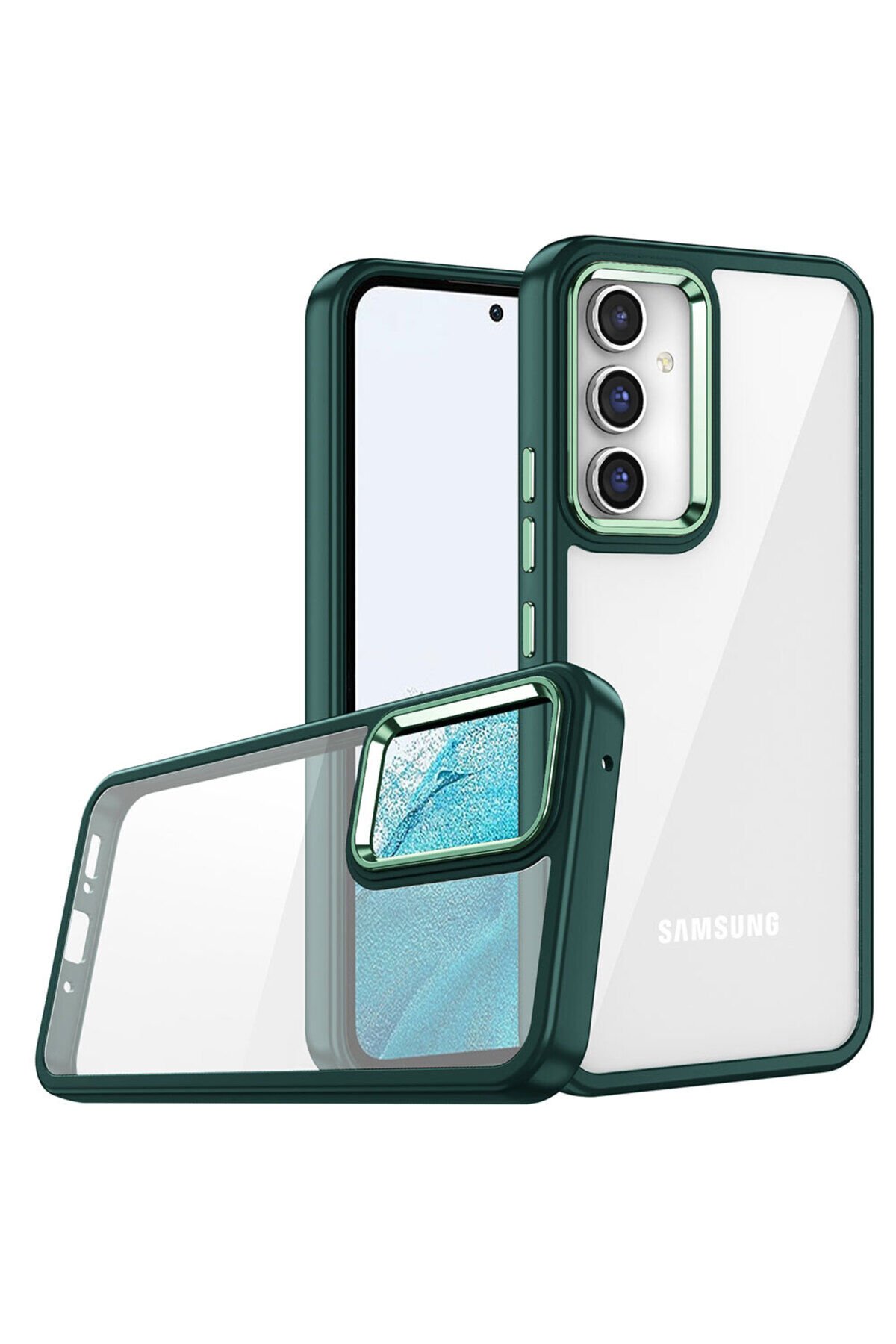 Galaxy A14 Kılıf BSAY Flora Kapak - Kırmızı Yeşil