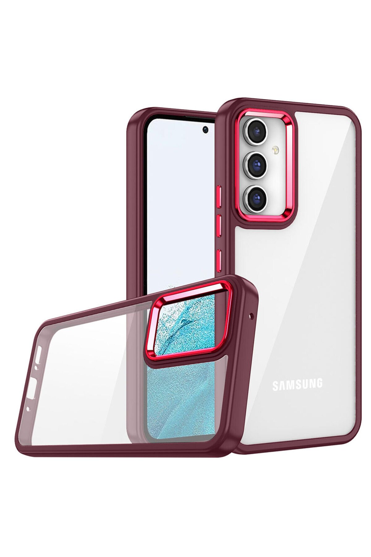 Galaxy A14 Kılıf BSAY Flora Kapak - Kırmızı Yeşil