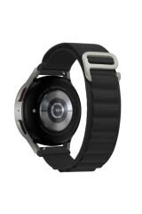 Galaxy Watch Active 2 44mm Uyumlu KRD-74 20mm Hasır BSAY Kordon-Turuncu Turuncu