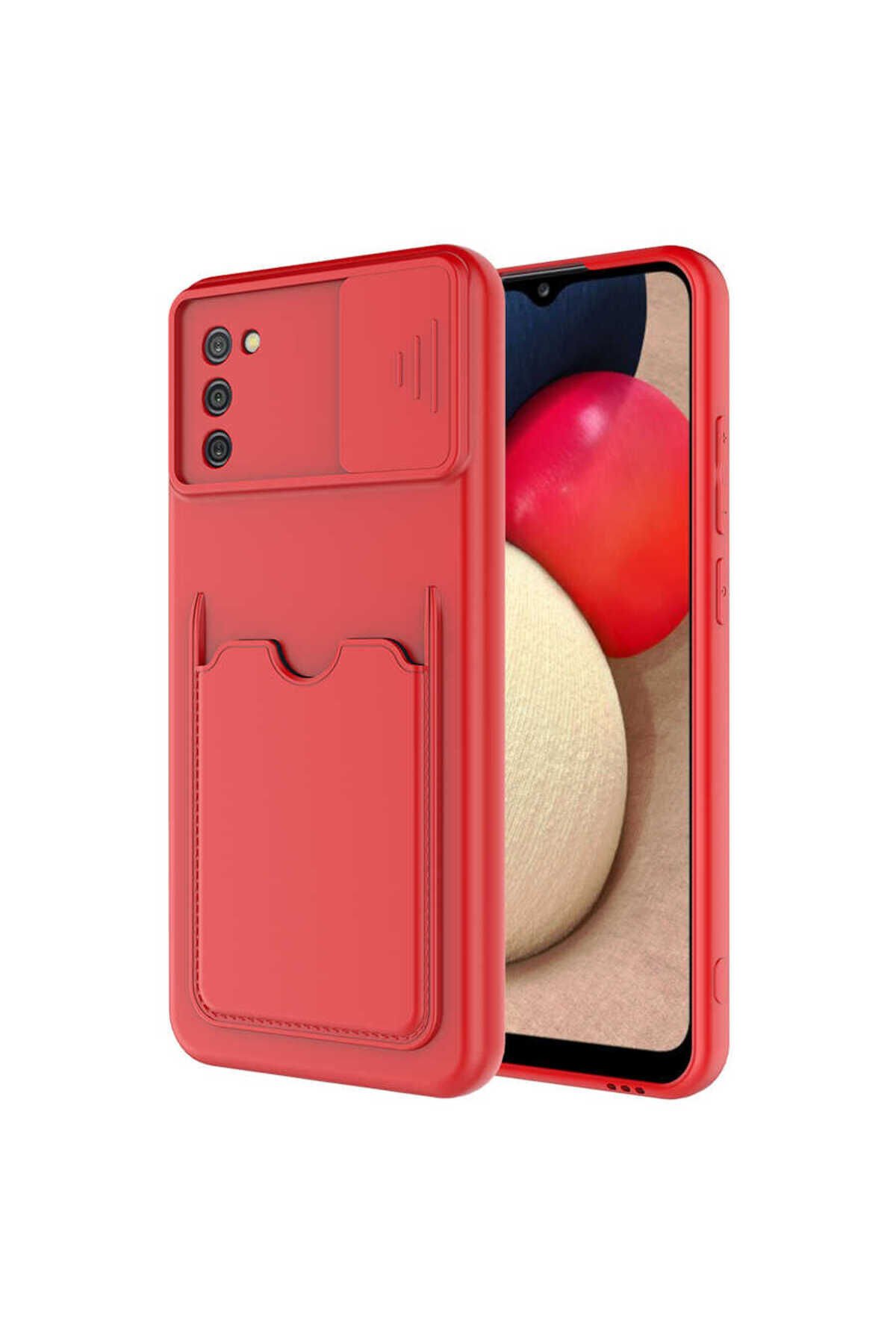 Galaxy A02S Kılıf SBT Kartix Kapak - Kırmızı Kırmızı
