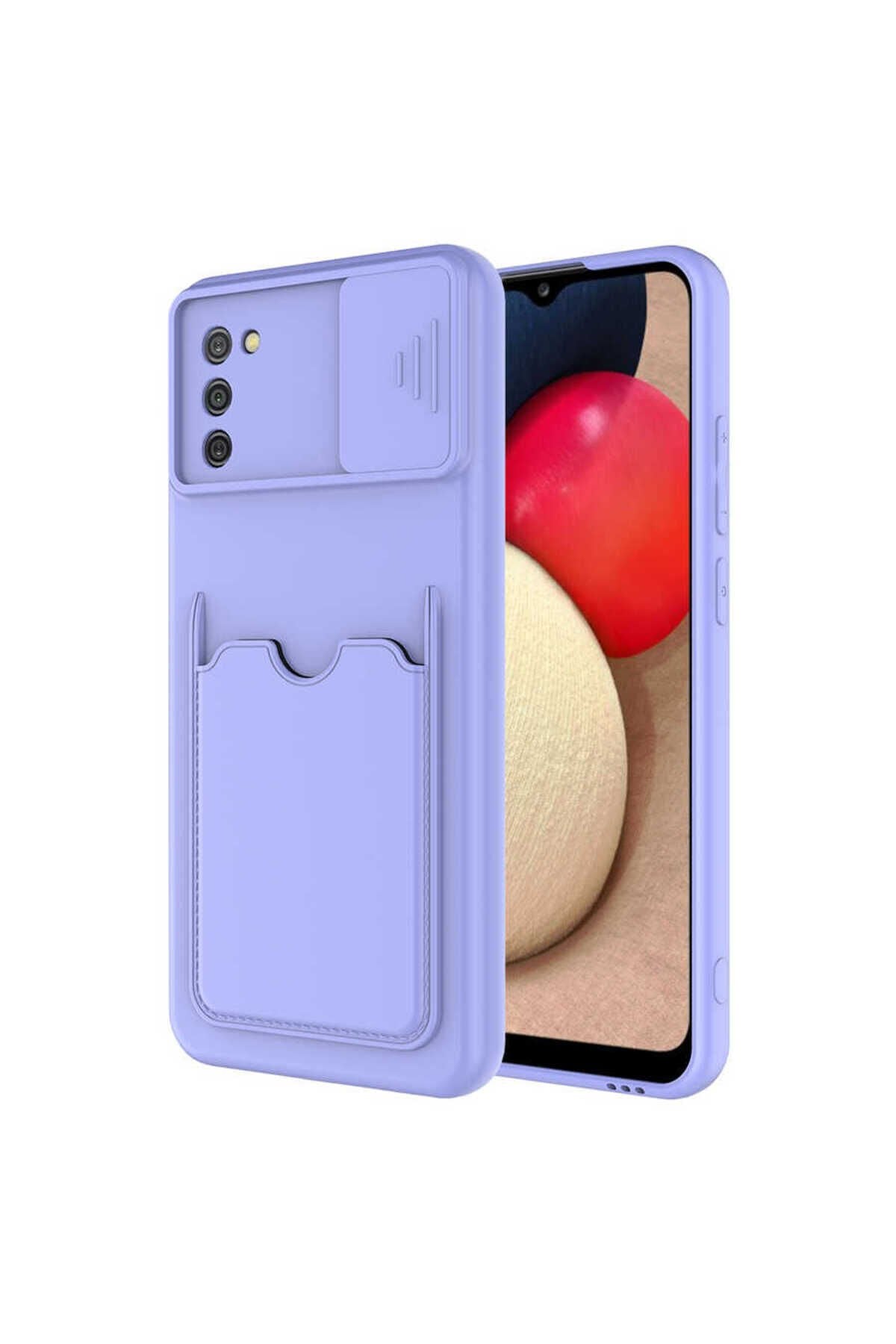 Galaxy A02S Kılıf SBT Kartix Kapak - Kırmızı Lila