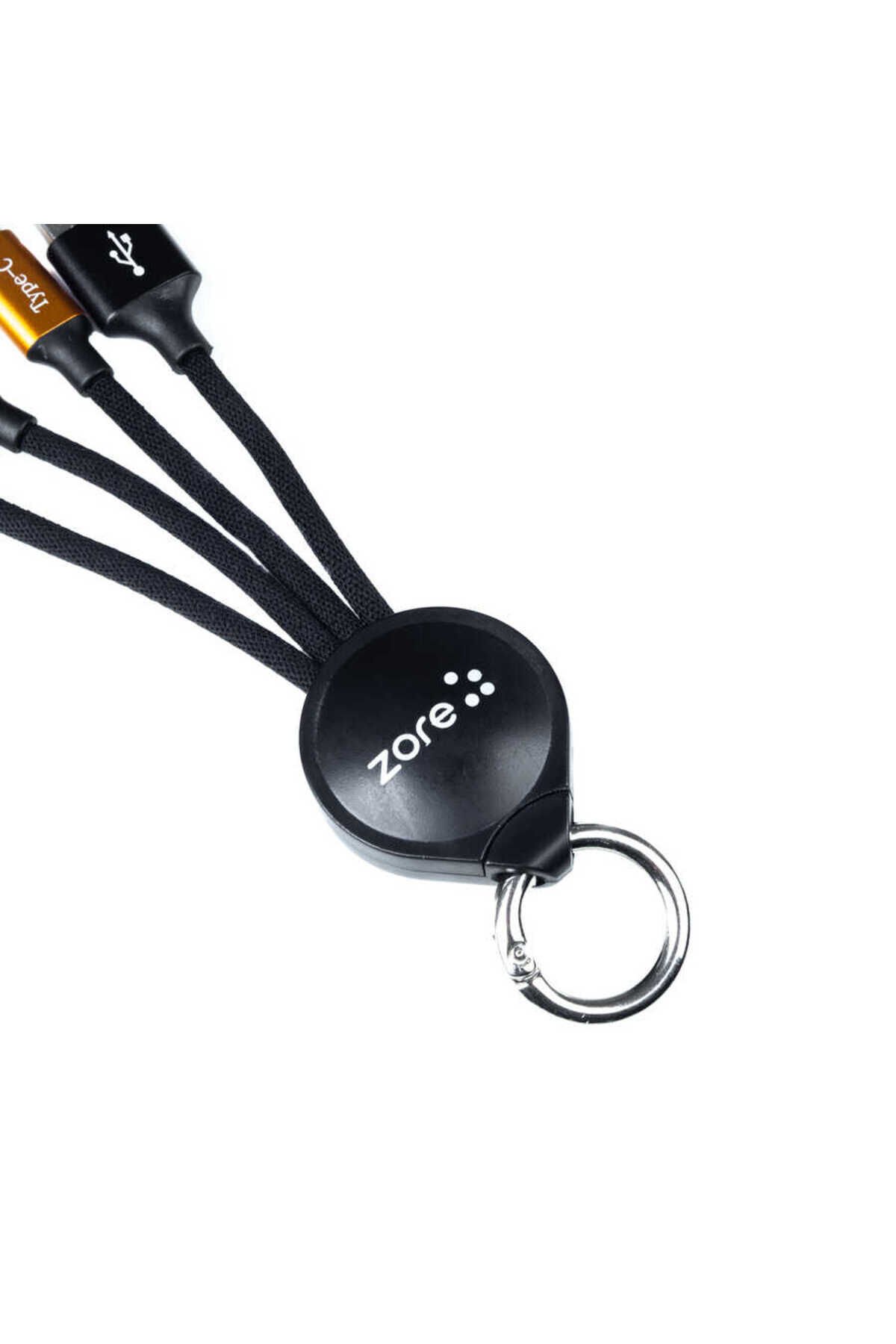 Siyah OKS 3 in 1 Usb Kablo-BSAY Siyah