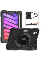 iPad Mini 2021 (6.Nesil) SBT Defender Tablet Silikon - Siyah Siyah