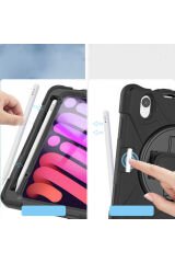 iPad Mini 2021 (6.Nesil) SBT Defender Tablet Silikon - Siyah Siyah