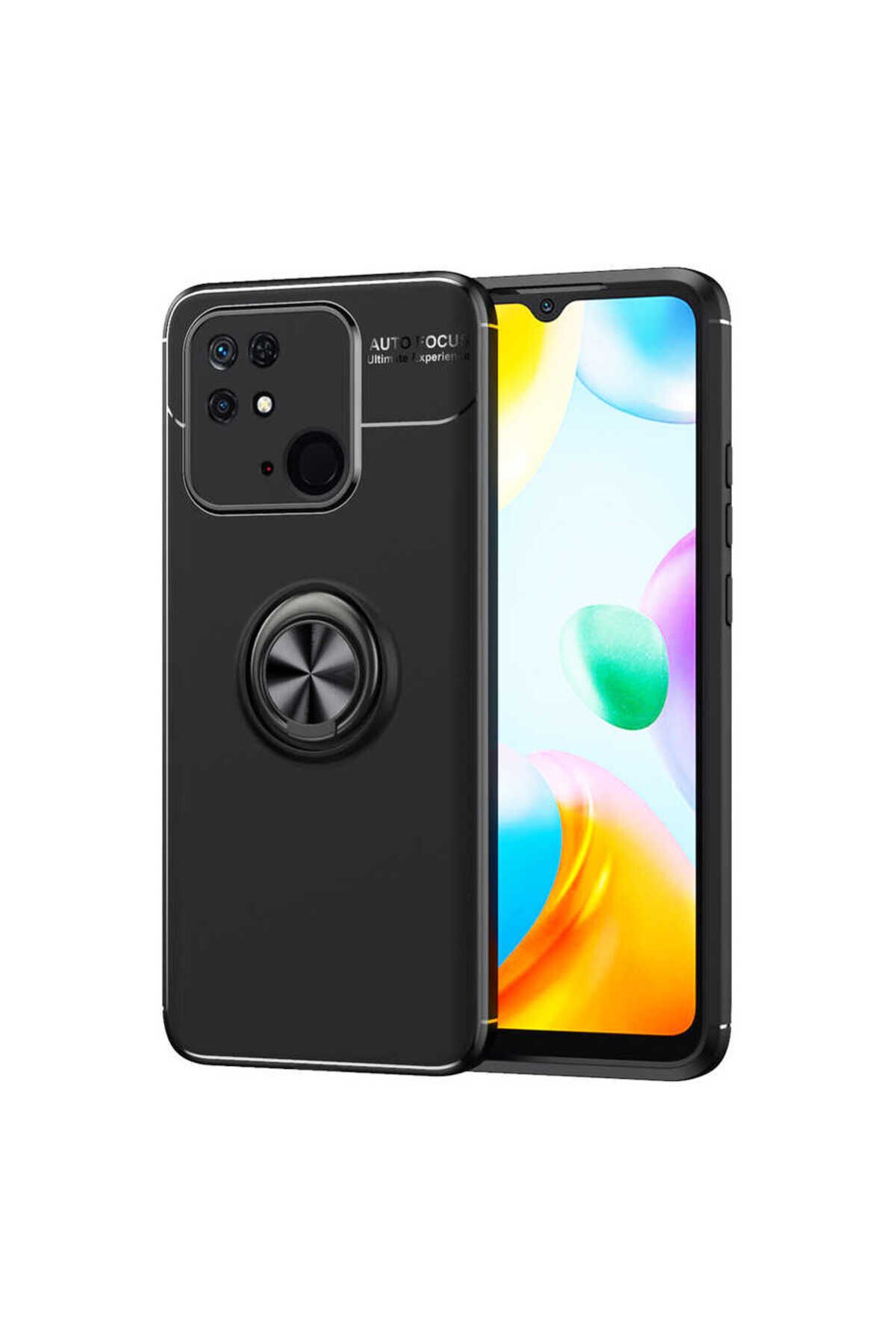 Poco C40 Kılıf BSAY Ravel Silikon Kapak - Mavi Siyah