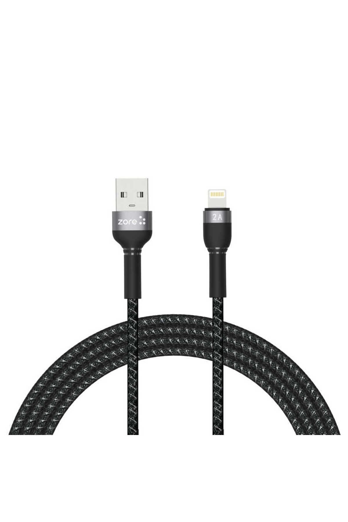 Siyah Shira Serisi Lightning Usb Kablo 2 Metre-BSAY Siyah