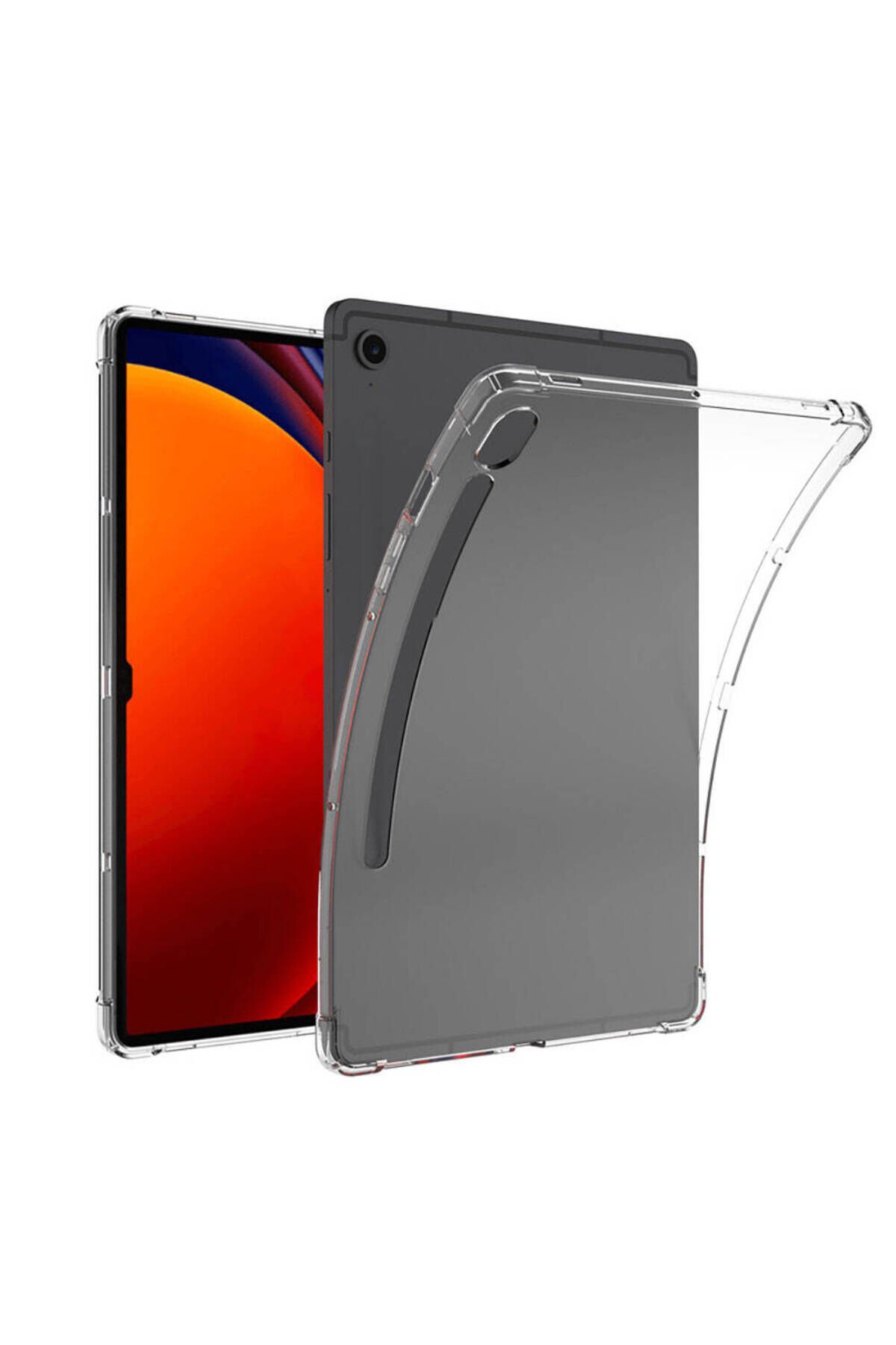 Galaxy Tab S8 Kılıf ZPRB Tablet Nitro Anti Shock Silikon Kapak - Renksiz