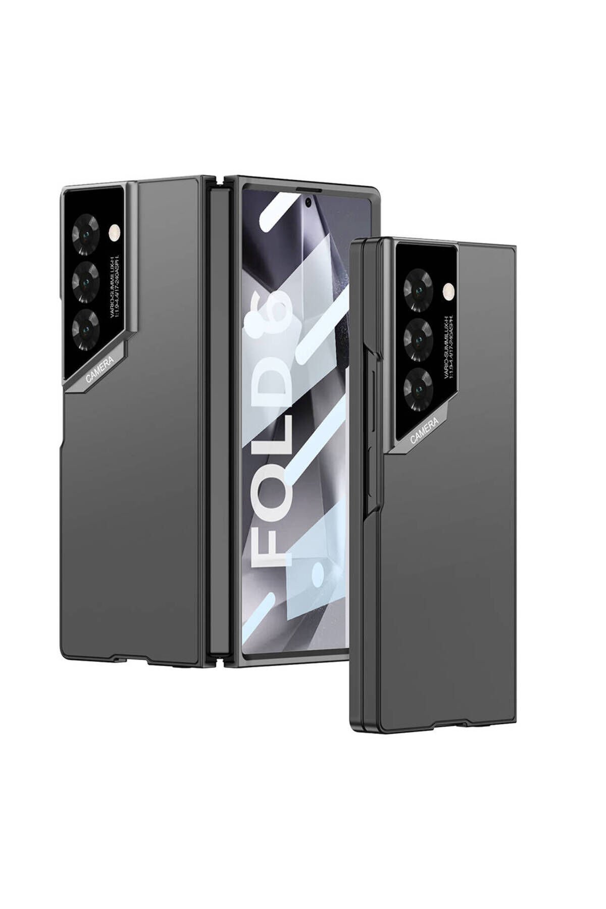 Galaxy Z Fold 6 Kılıf Ultra İnce Kamera Korumalı Sert Rubber BSAY 3. Seri Procase Kapak-Siyah Siyah