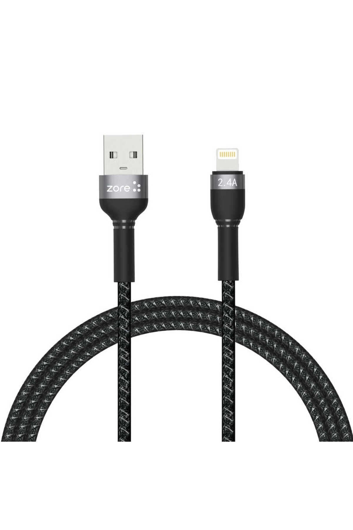 Siyah Shira Serisi Lightning Usb Kablo 1 Metre-BSAY Siyah