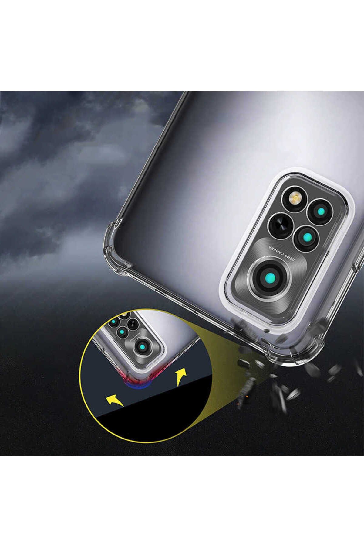 Mi 12T Pro Kılıf Zore Kamera Korumalı Nitro Anti Shock Silikon - Renksiz Renksiz