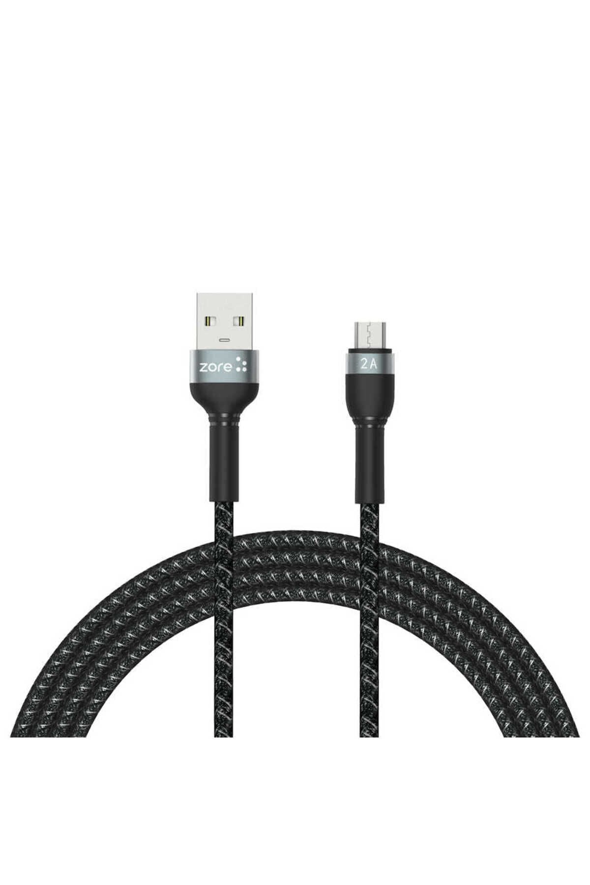 Siyah Shira Serisi Micro Usb Kablo 2 Metre-BSAY Siyah