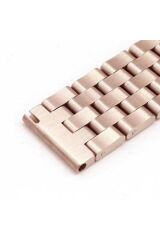 Galaxy Watch 46mm (22mm) Uyumlu KRD-20 Metal Kordon-Siyah Siyah