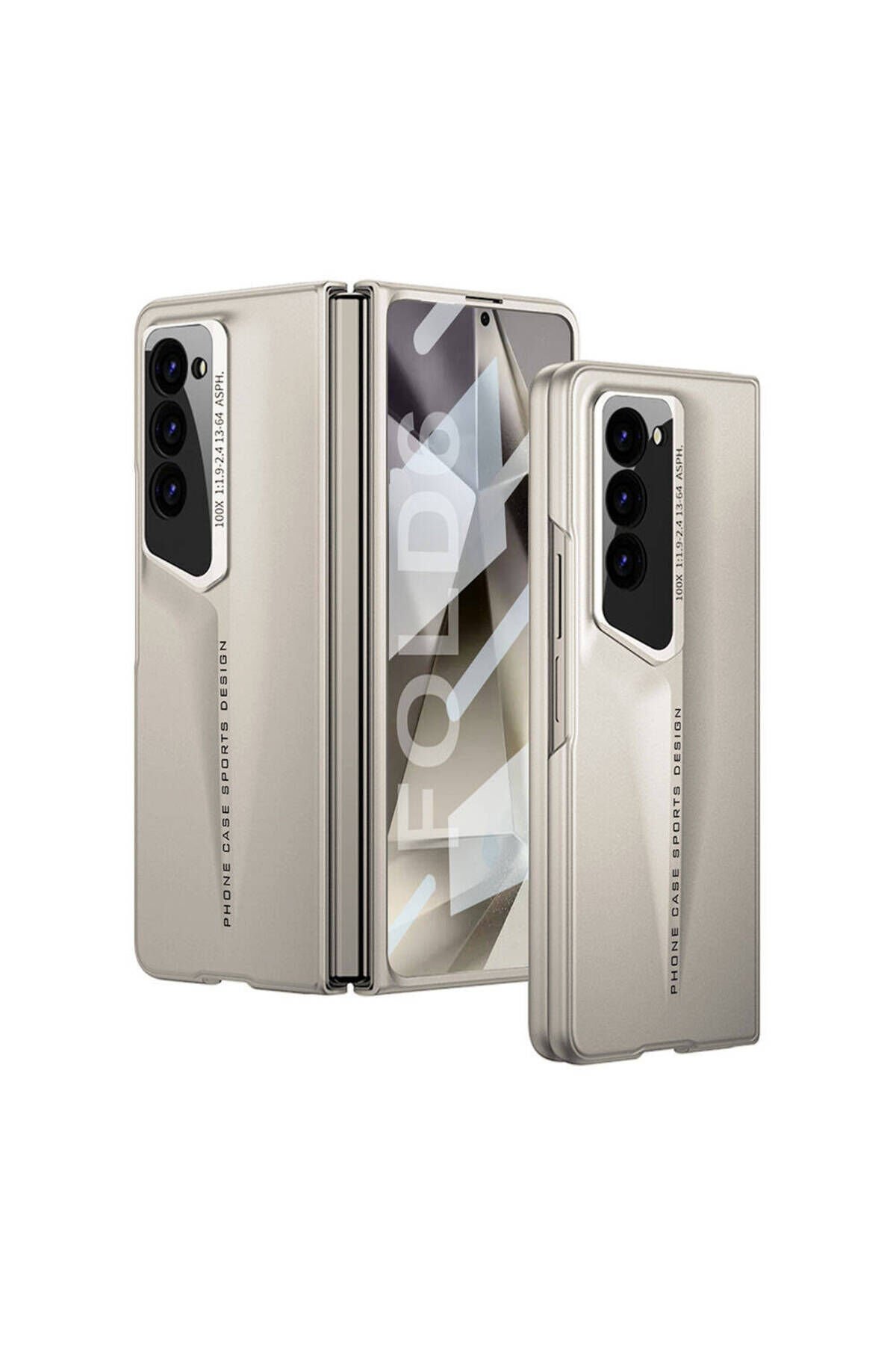 Galaxy Z Fold 6 Kılıf Ultra İnce Kamera Korumalı Sert Rubber BSAY Procase Kapak-Gri Titanyum-Gri