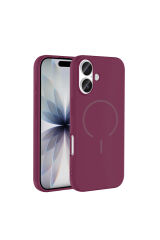 iPhone 17 Kılıf M-safe Şarj Özellikli Zore Meta Kapak - Lacivert Lacivert