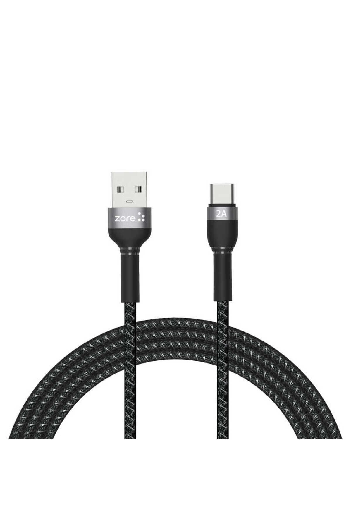 Siyah Shira Serisi Type-c Usb Kablo 2 Metre-BSAY Siyah
