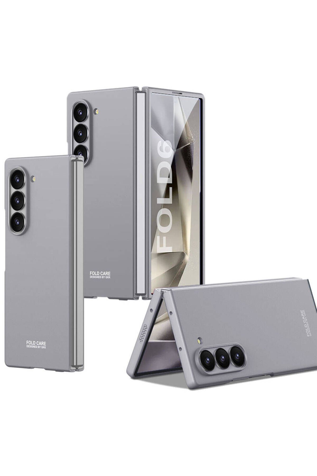Galaxy Z Fold 6 Kılıf BSAY Sert Kıpta Kapak-Gri Gri