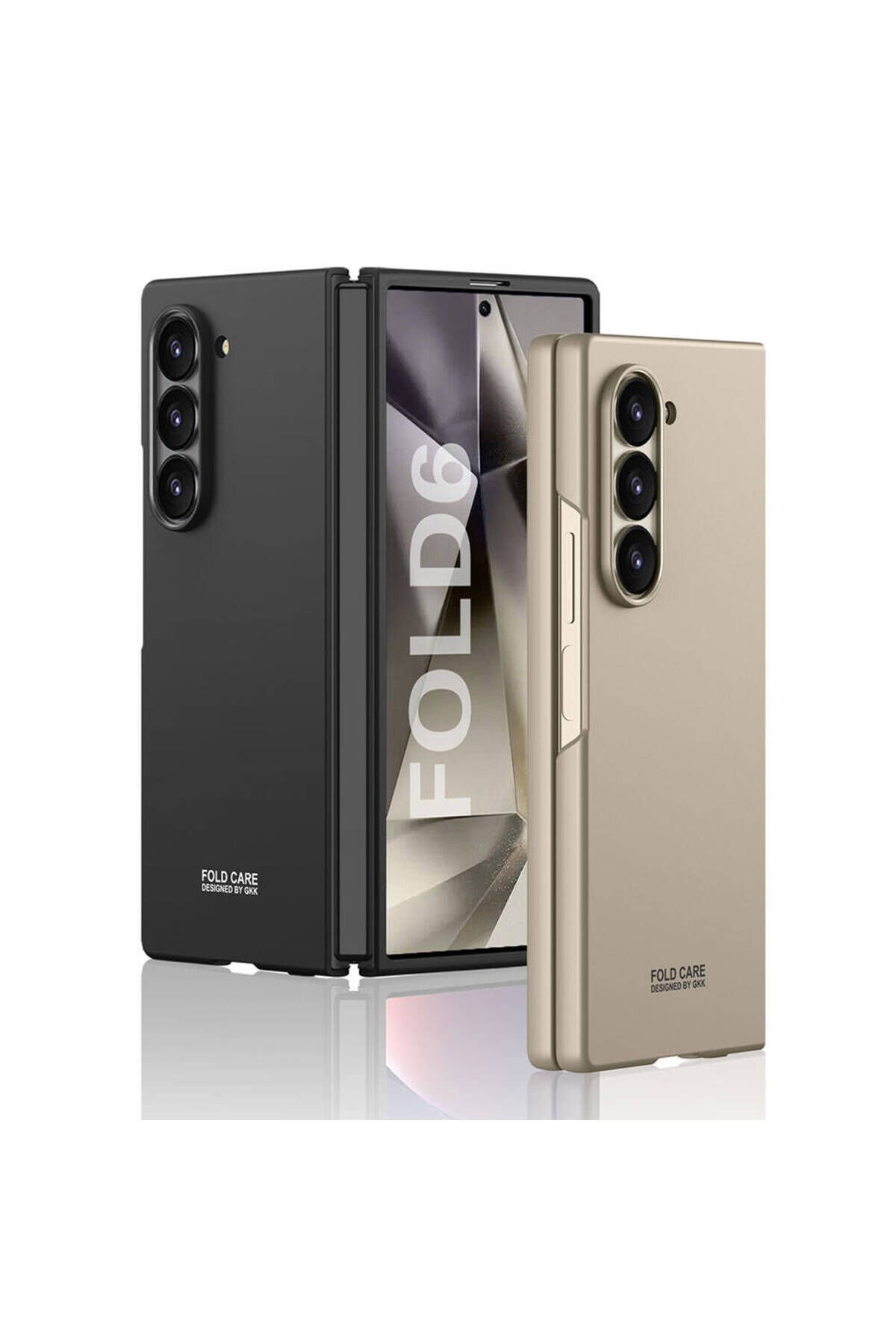 Galaxy Z Fold 6 Kılıf BSAY Sert Kıpta Kapak-Gri Gri