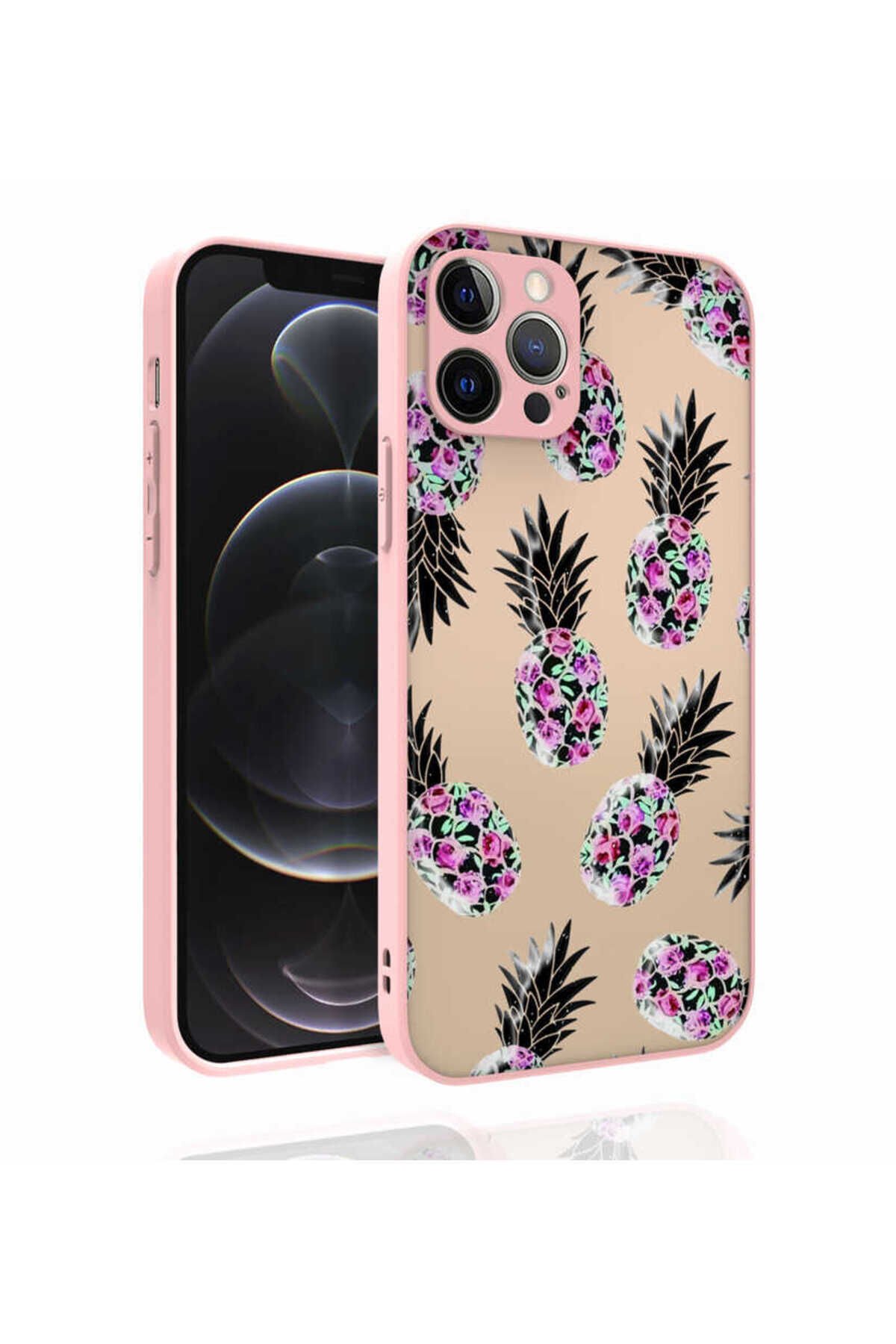 iPhone 12 Pro Uyumlu Desenli Kamera Korumalı Parlak NXAR Nora Kılıf-NO1