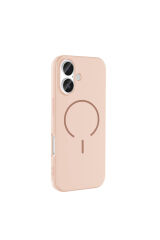iPhone 17 Kılıf M-safe Şarj Özellikli Zore Meta Kapak - Lacivert Turuncu