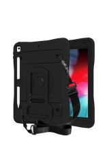 iPad 10.2 (8.Nesil) BSAY Yeni Nesil Kalem Bölmeli Defender Tablet Silikon - Siyah Siyah