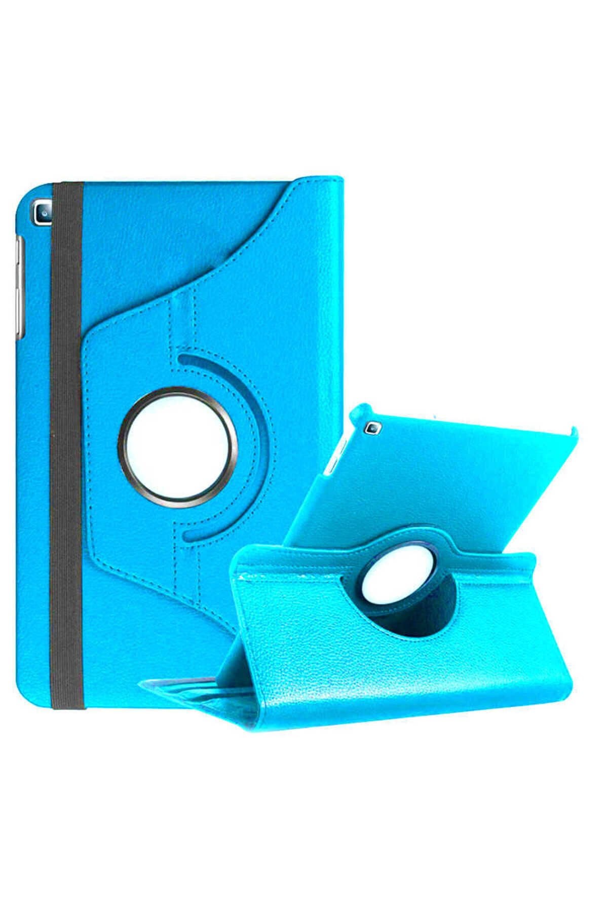 Galaxy Tab A 8.0 (2019) T290 Uyumlu BSAY Dönebilen Standlı Kılıf-Pembe Açık Mavi