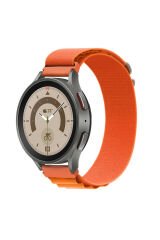 Galaxy Watch 46mm Uyumlu KRD-74 22mm Hasır BSAY Kordon-Siyah Turuncu
