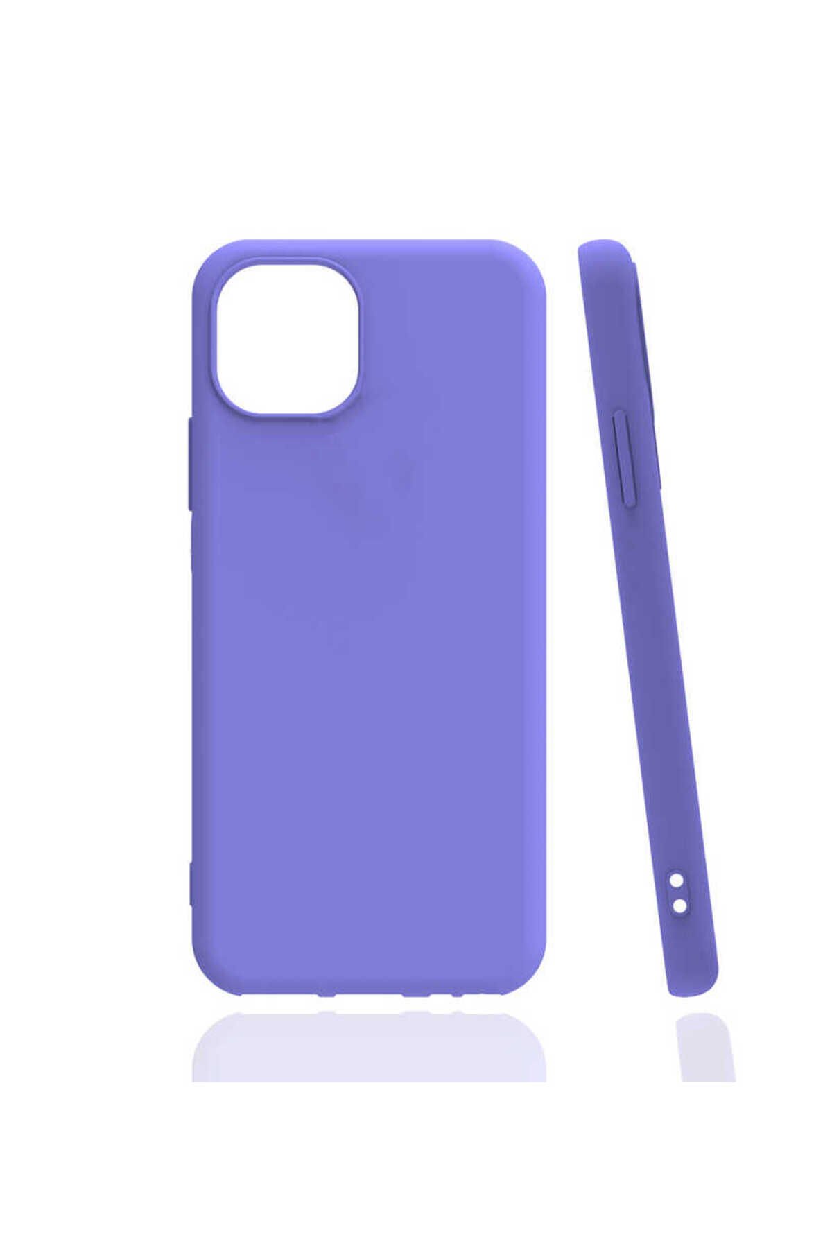 iPhone 13 Pro Max Uyumlu Biye Silikon-Mavi Lila