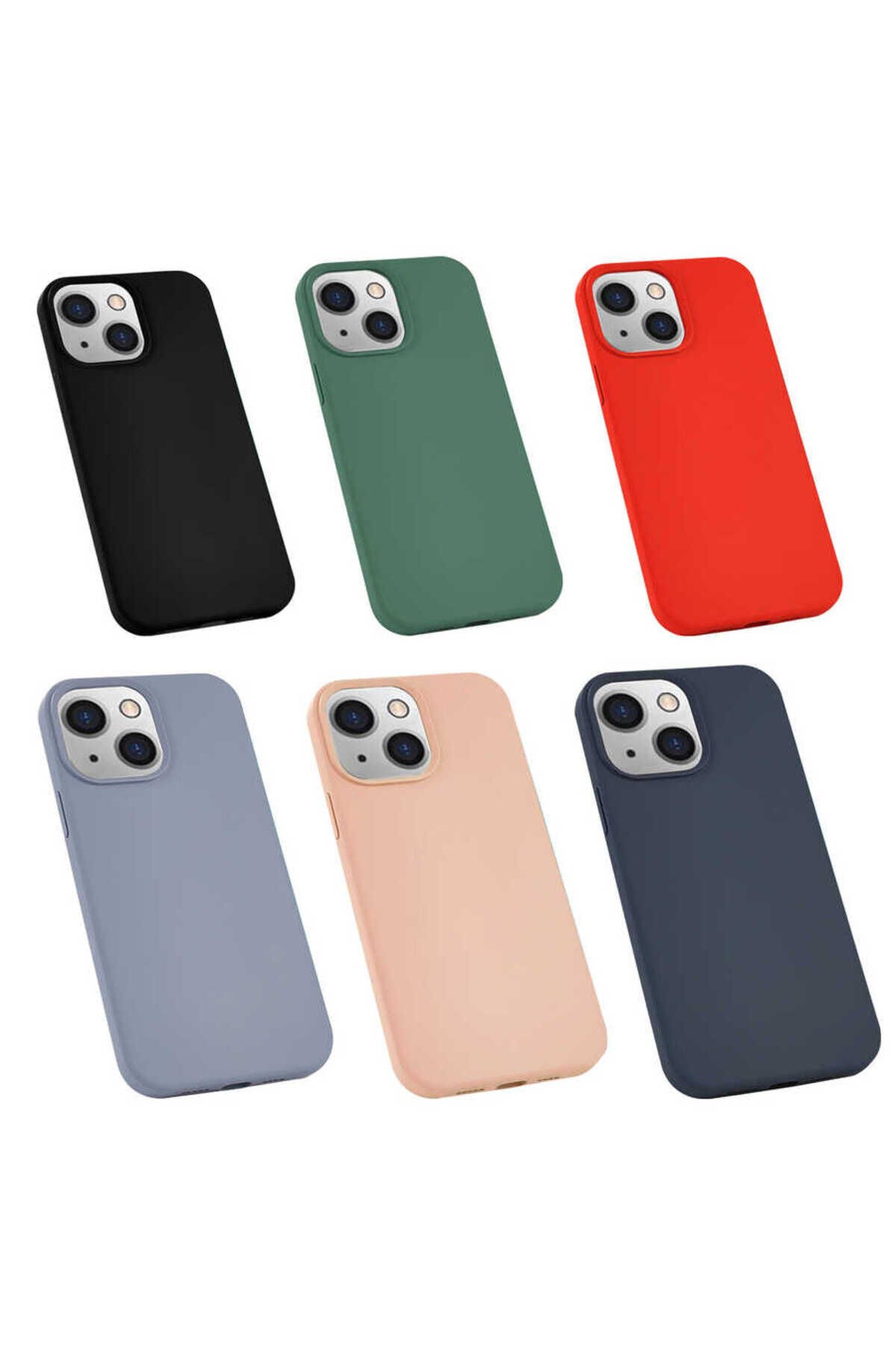 iPhone 13 Uyumlu Silk Silikon-Siyah Siyah